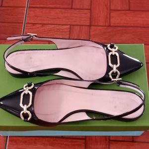 Kate Spade Patent Leather Sling Back Flats  Sz 7